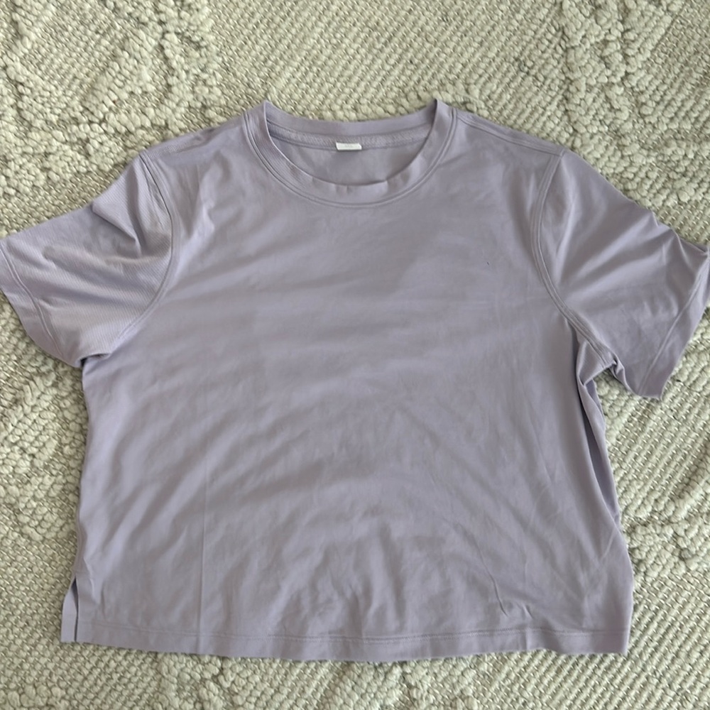 Lululemon lilac featherweight tee 6